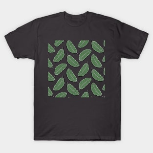 Minimalist green leaves surface design T-Shirt